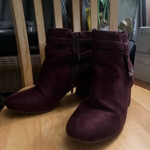 Kelly & Katie Rich Burgundy Ankle Booties